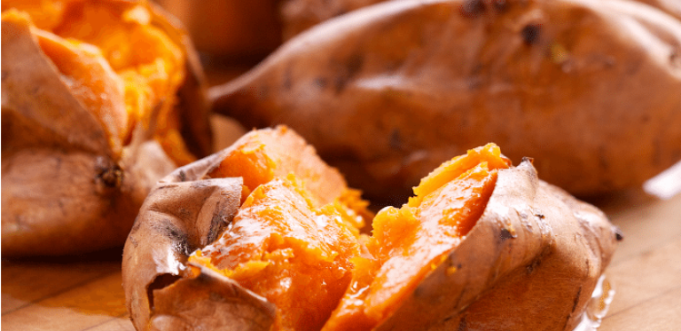 Baked Sweet Potatoes with Hot Buttery Love Injection