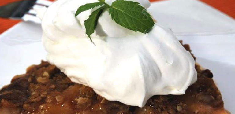 Barbecued Peach Pie Crumble