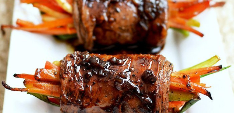 Balsamic Glazed Steak Rolls